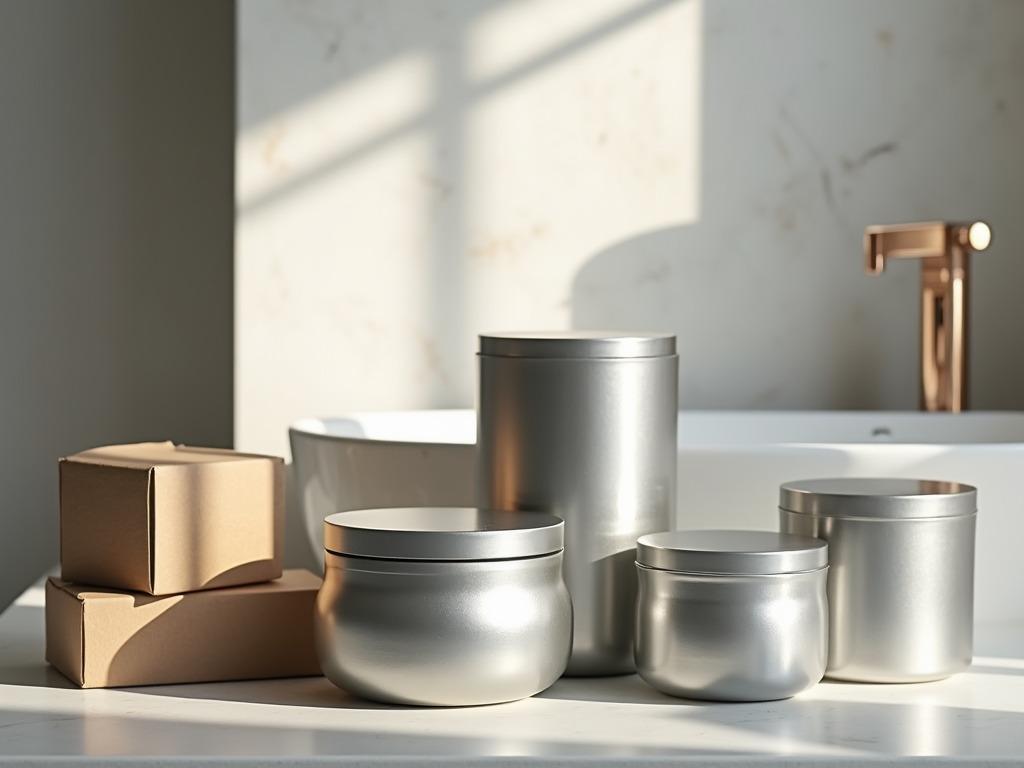 silver white container